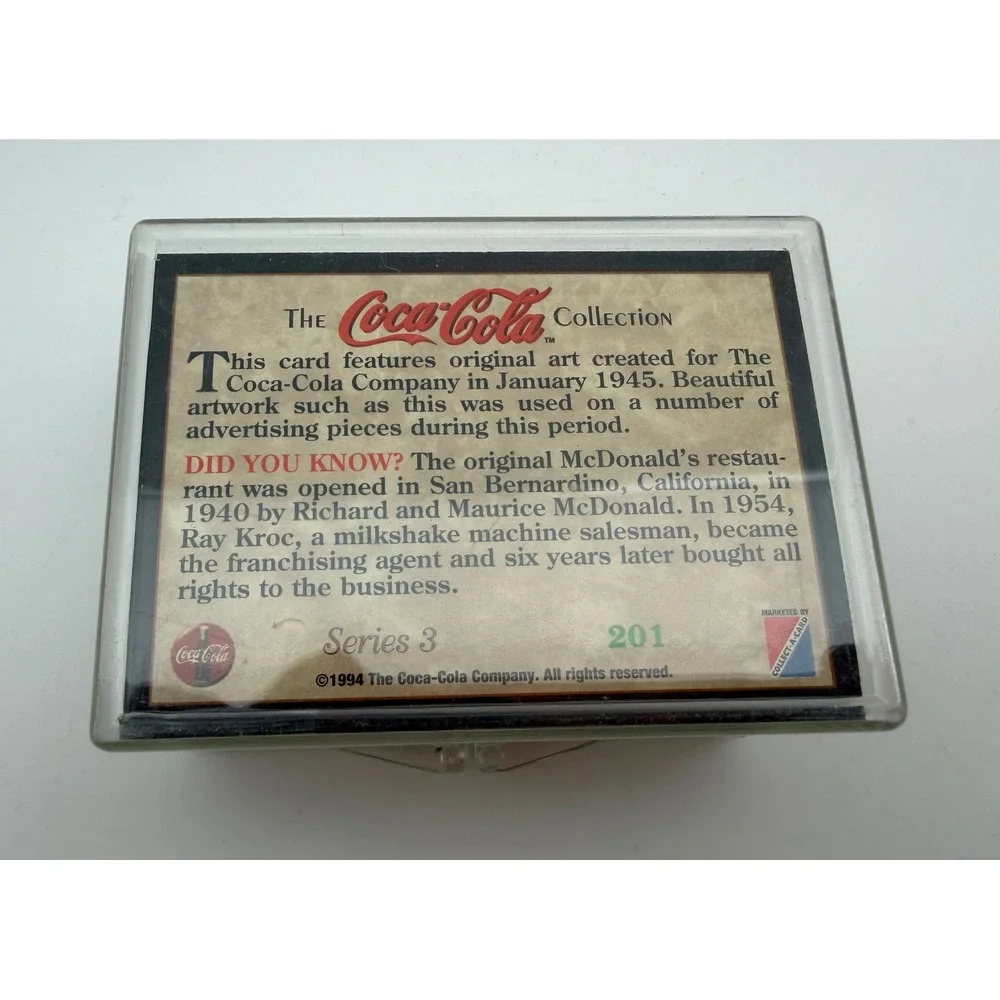 1994 The Coca-Cola Collection Series 3 Complete 100 Card Set 201-300 Vintage